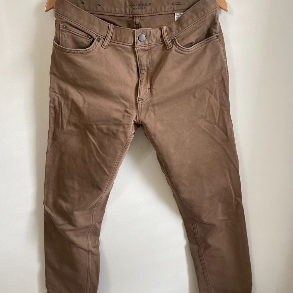 Banana Republic Traveler Denim Pants in brown size 31x30